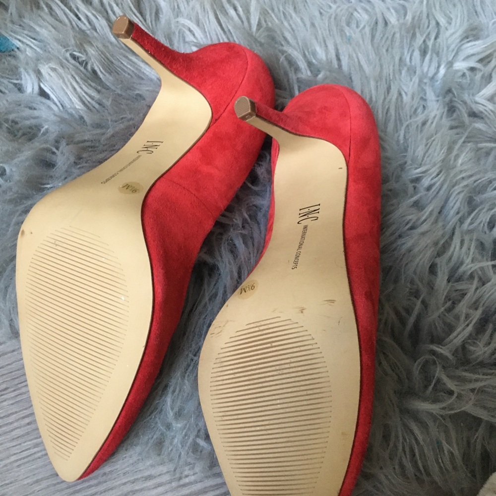 NWT Red Suede comfortable 2inch heels